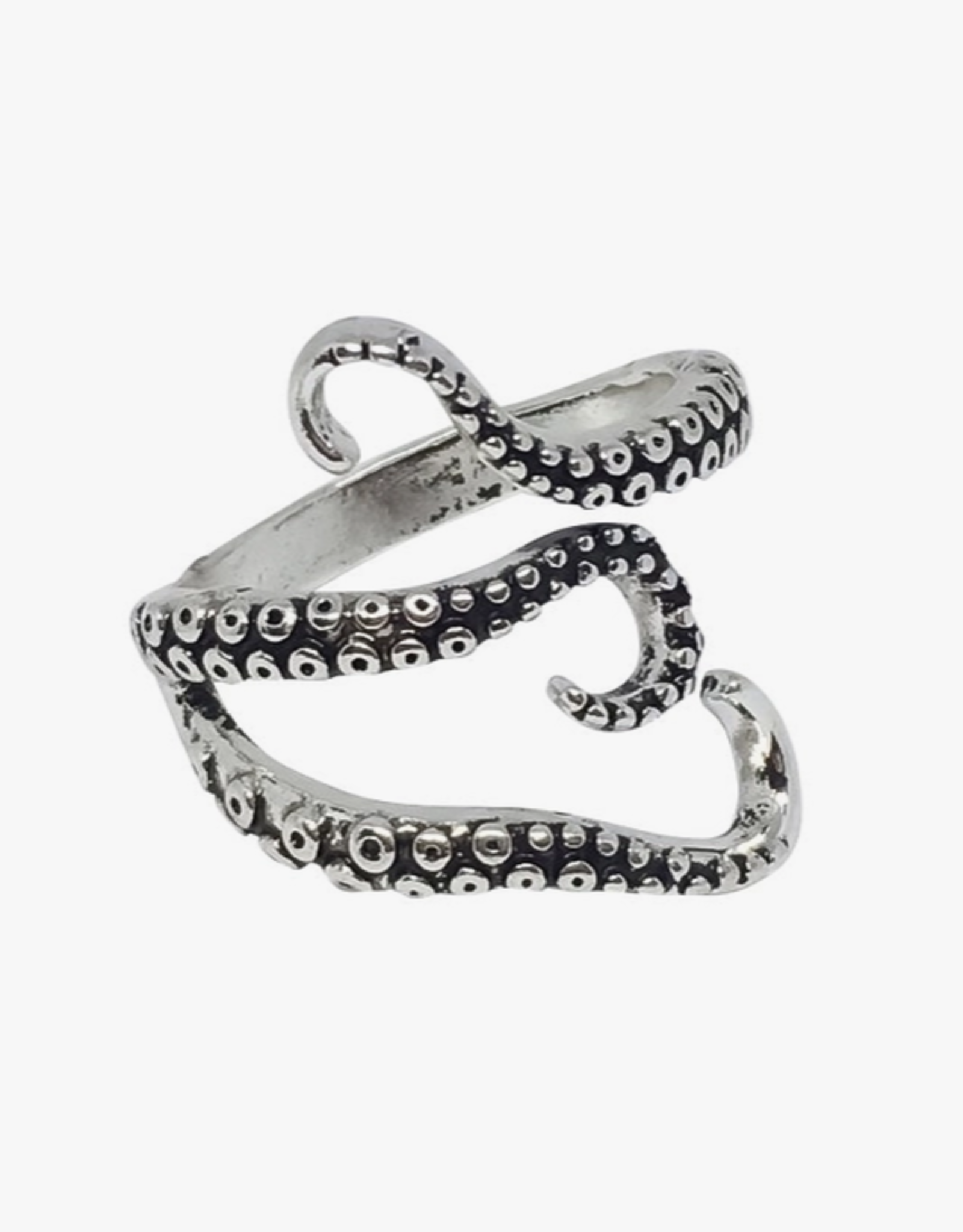 Octopus Tentacle Ring - Silver