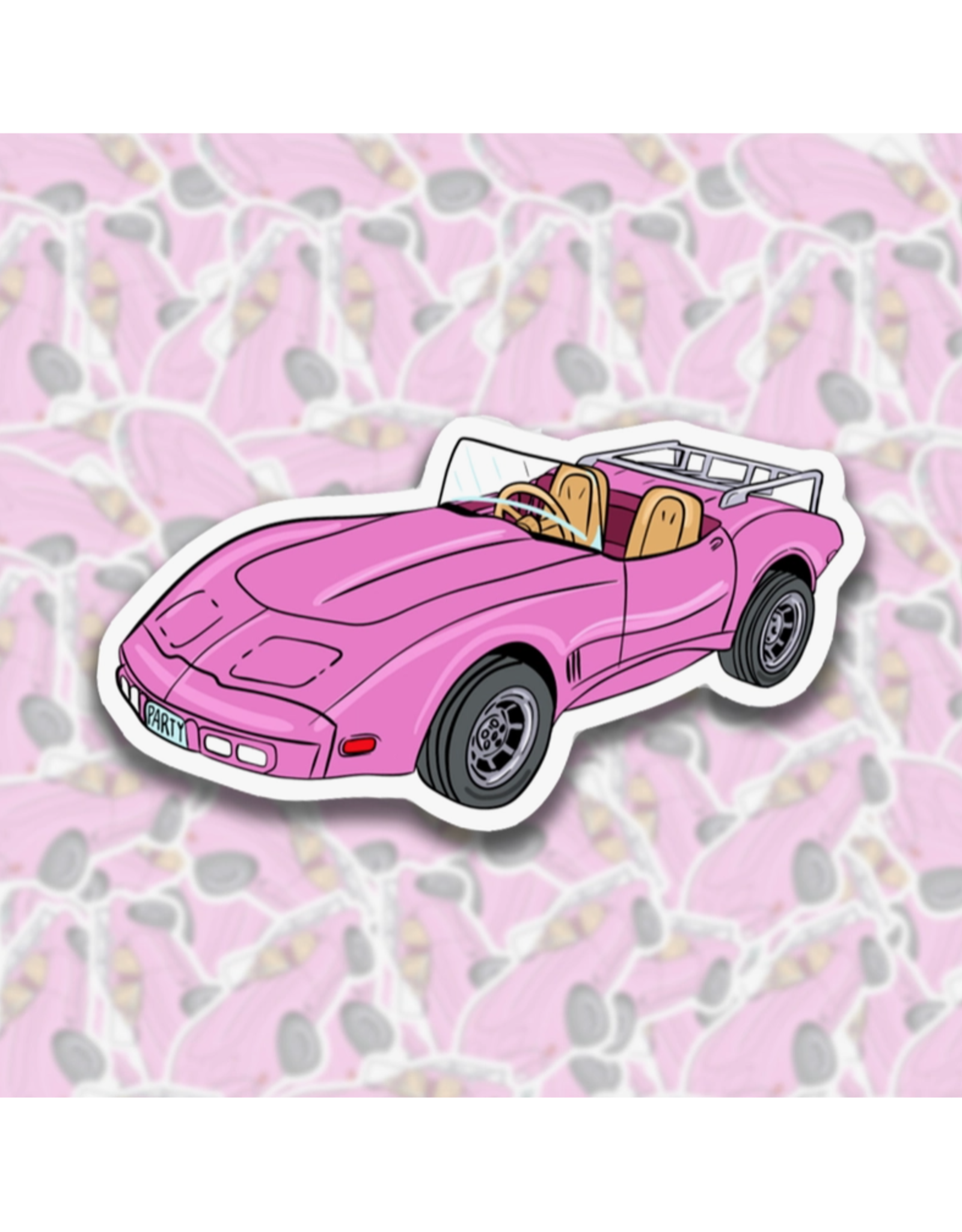 Pink Convertible Sticker *