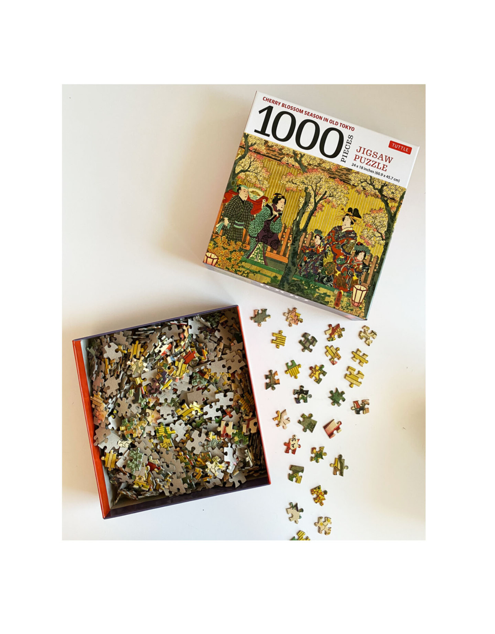 Cherry Blossom Season In Old Toyko 1000 Piece Puzzle