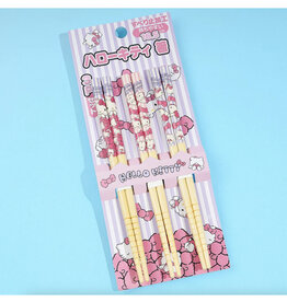 Hello Kitty Bamboo Chopsticks Set of 3