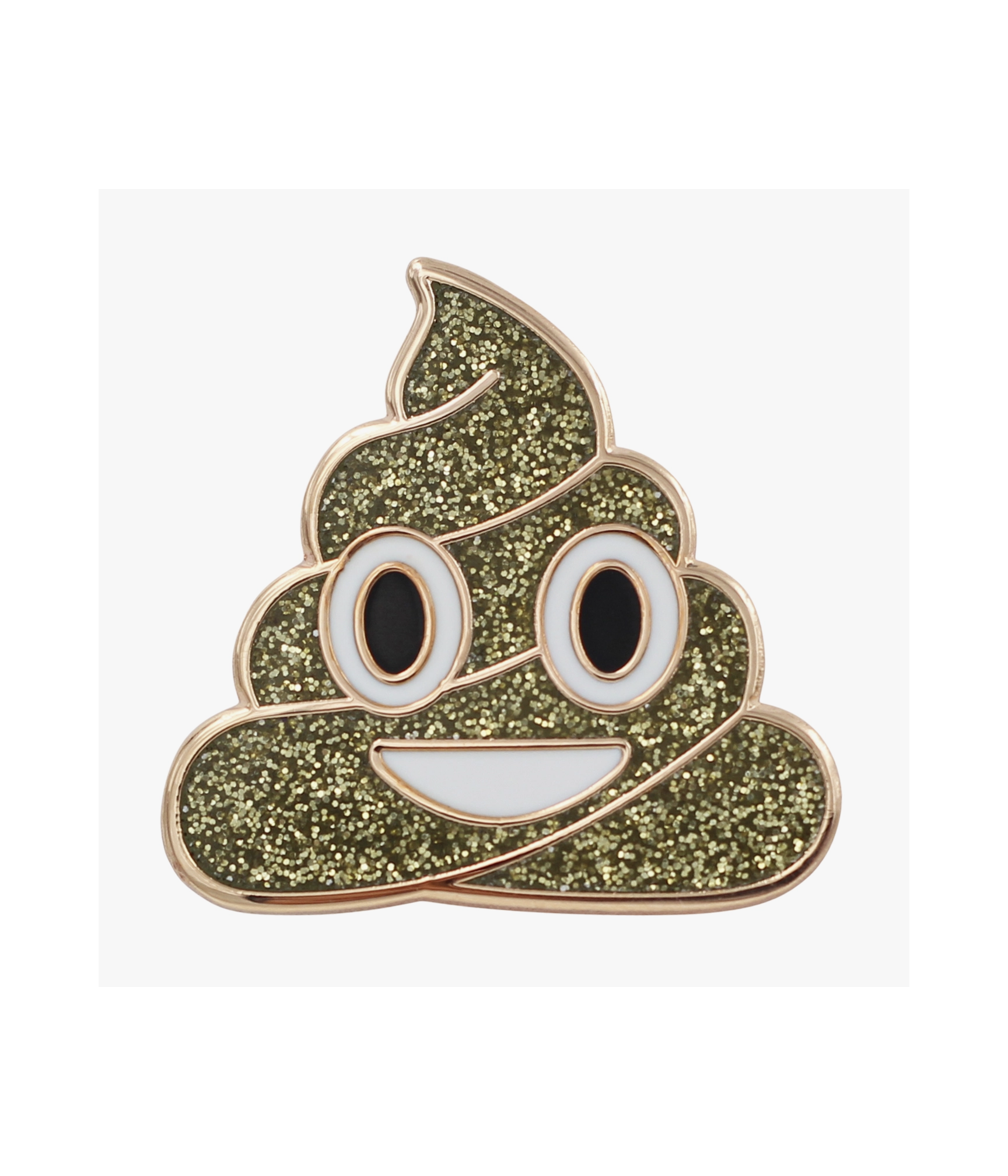 Gold Poop Emoji Enamel Pin Home