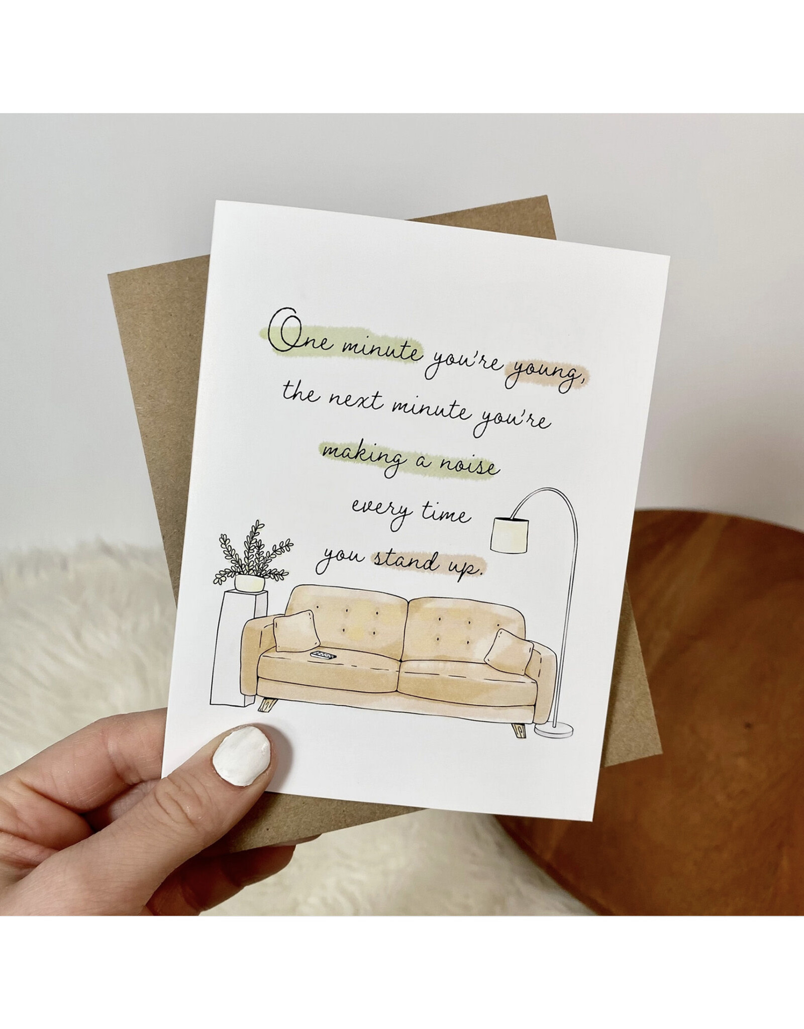 Making a Noise Every Time You Stand Up Greeting Card