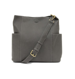 Kayleigh Side Pocket Bucket Bag - Charcoal
