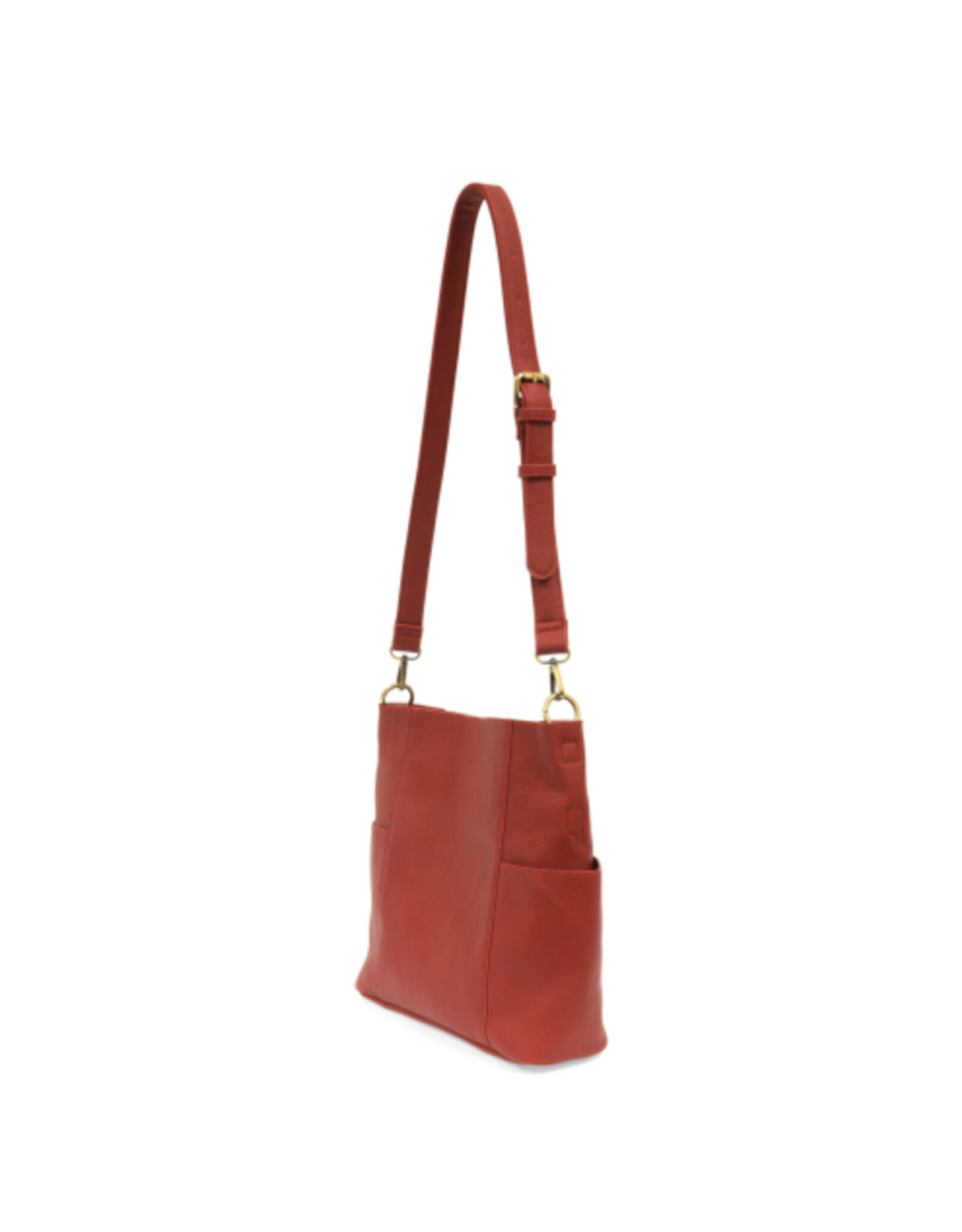 Kayleigh Side Pocket Bucket Bag - Red