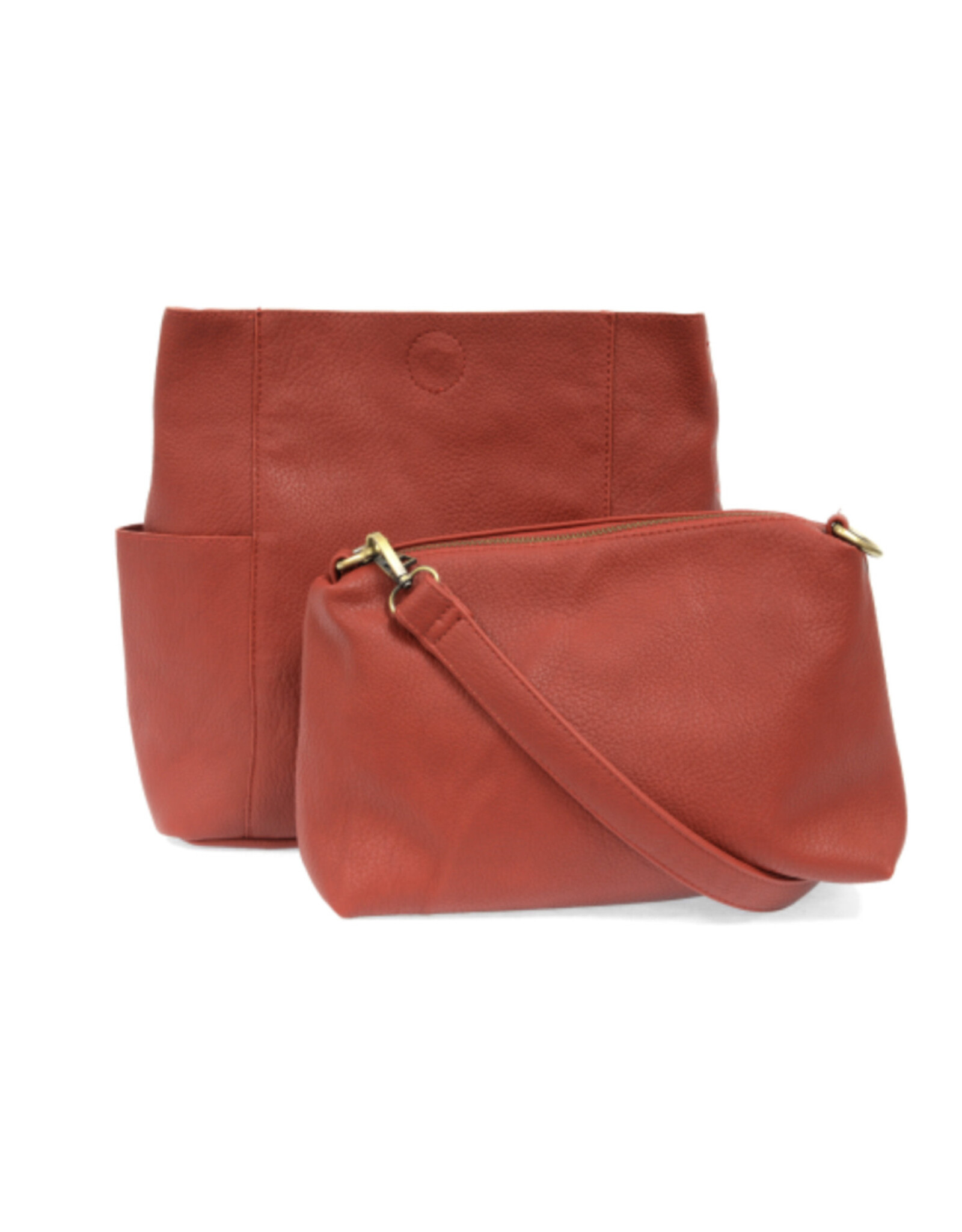 Kayleigh Side Pocket Bucket Bag - Red