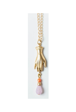 Hand Pendant Necklace - Lilac