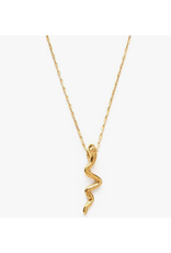 Tiny Gold Serpent Necklace