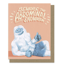 Abdominal Snowman Greeting Card