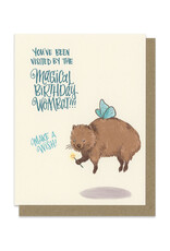 Magical Birthday Wombat Greeting Card