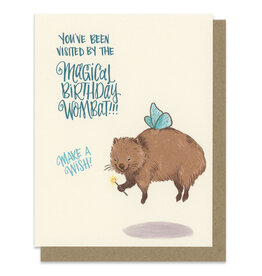 Magical Birthday Wombat Greeting Card