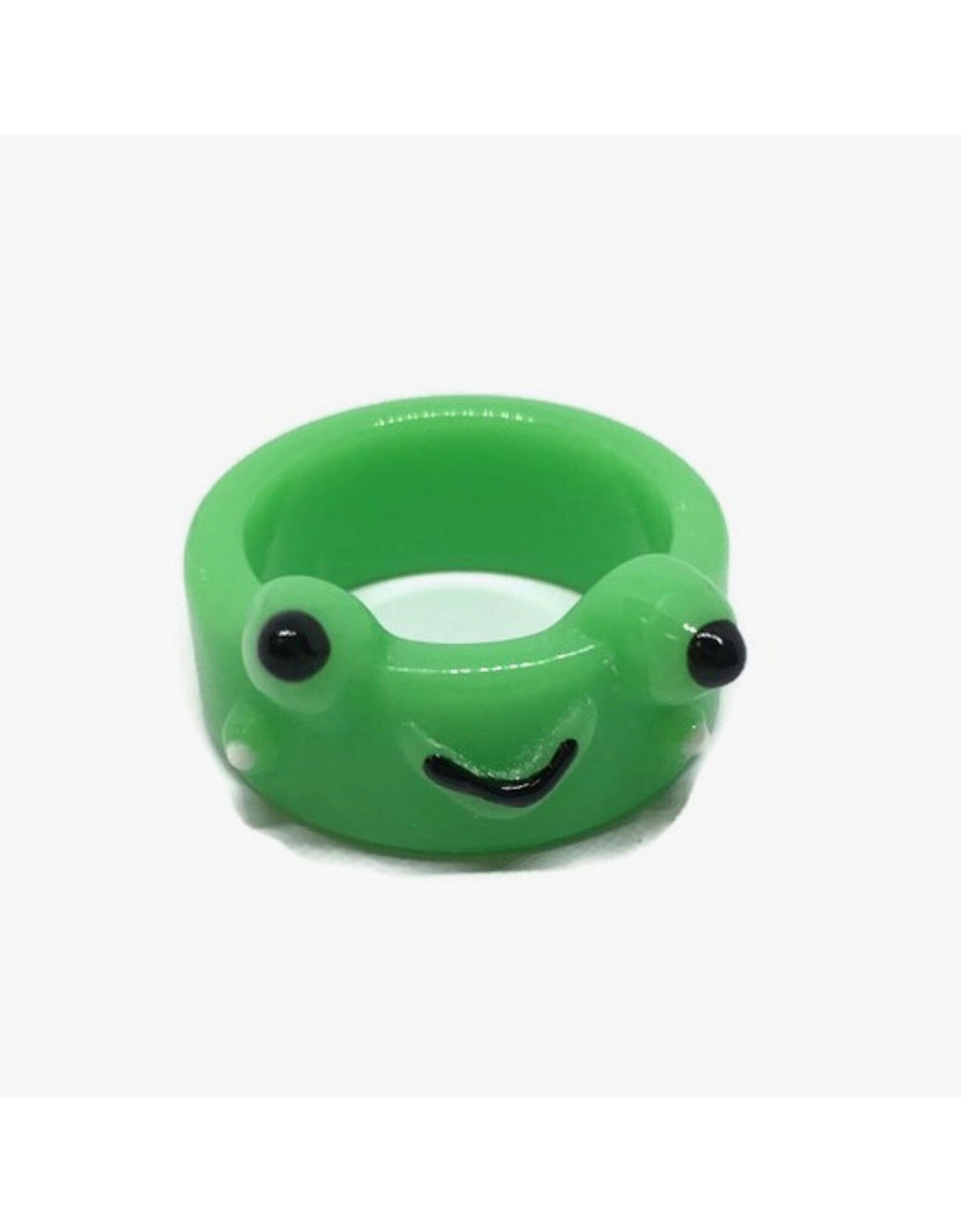 Happy Green Frog Ring