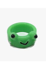 Happy Green Frog Ring