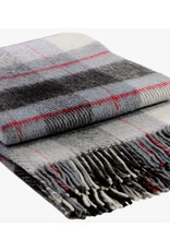 Elf Gray Tartan / Plaid New Zealand Lamb Wool Throw