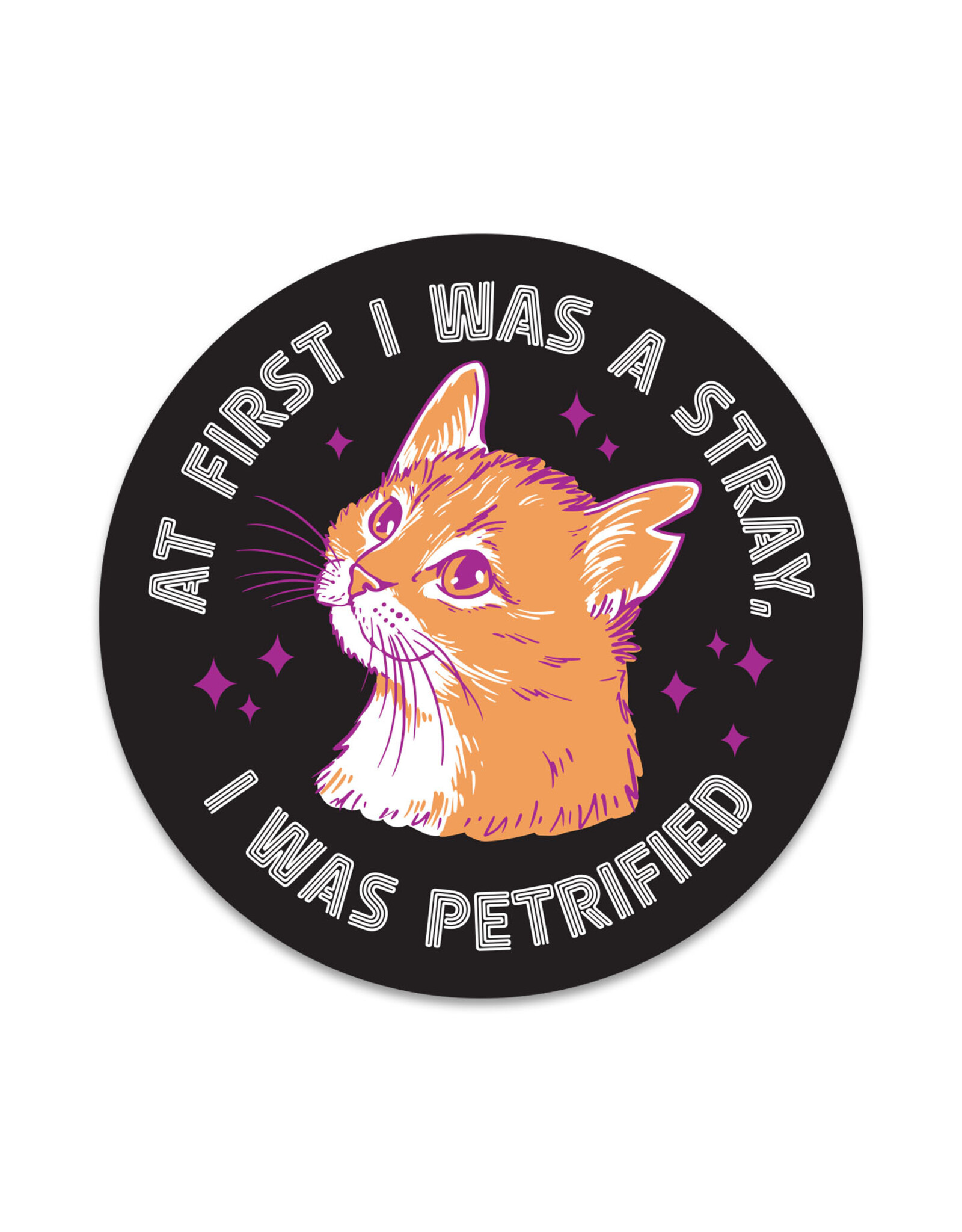 At First I Was a Stray (Cat) Sticker