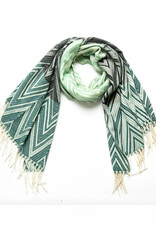 Talia Scarf: Green & Black