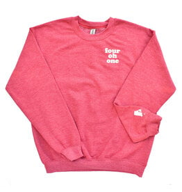 Four Oh One Crewneck Sweatshirt - Heather Red