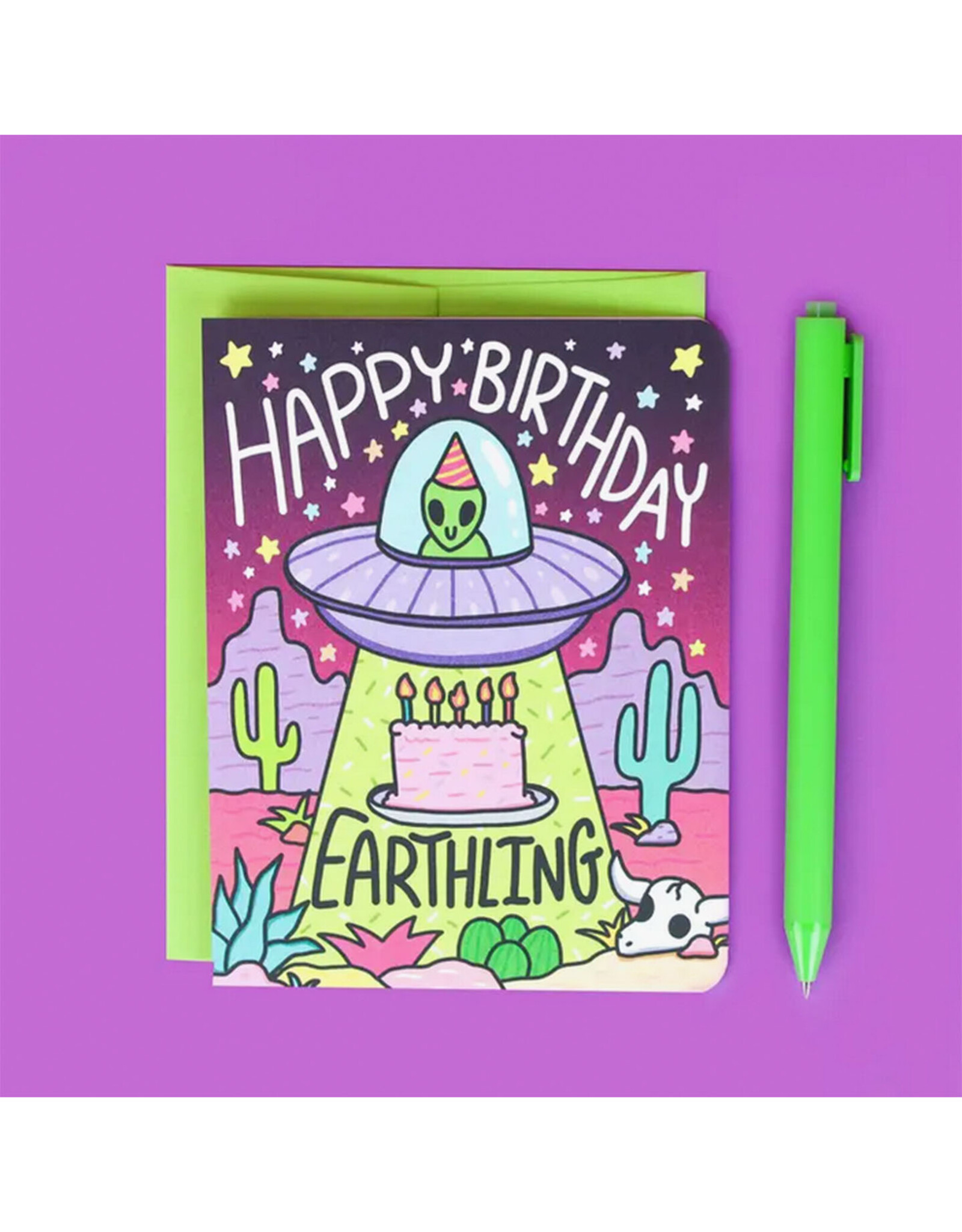 Happy Birthday Earthling Greeting Card