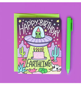 Happy Birthday Earthling Greeting Card