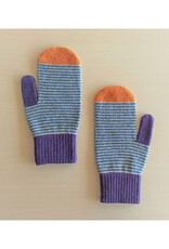 Striped Colorblock Mittens - Navy Combo