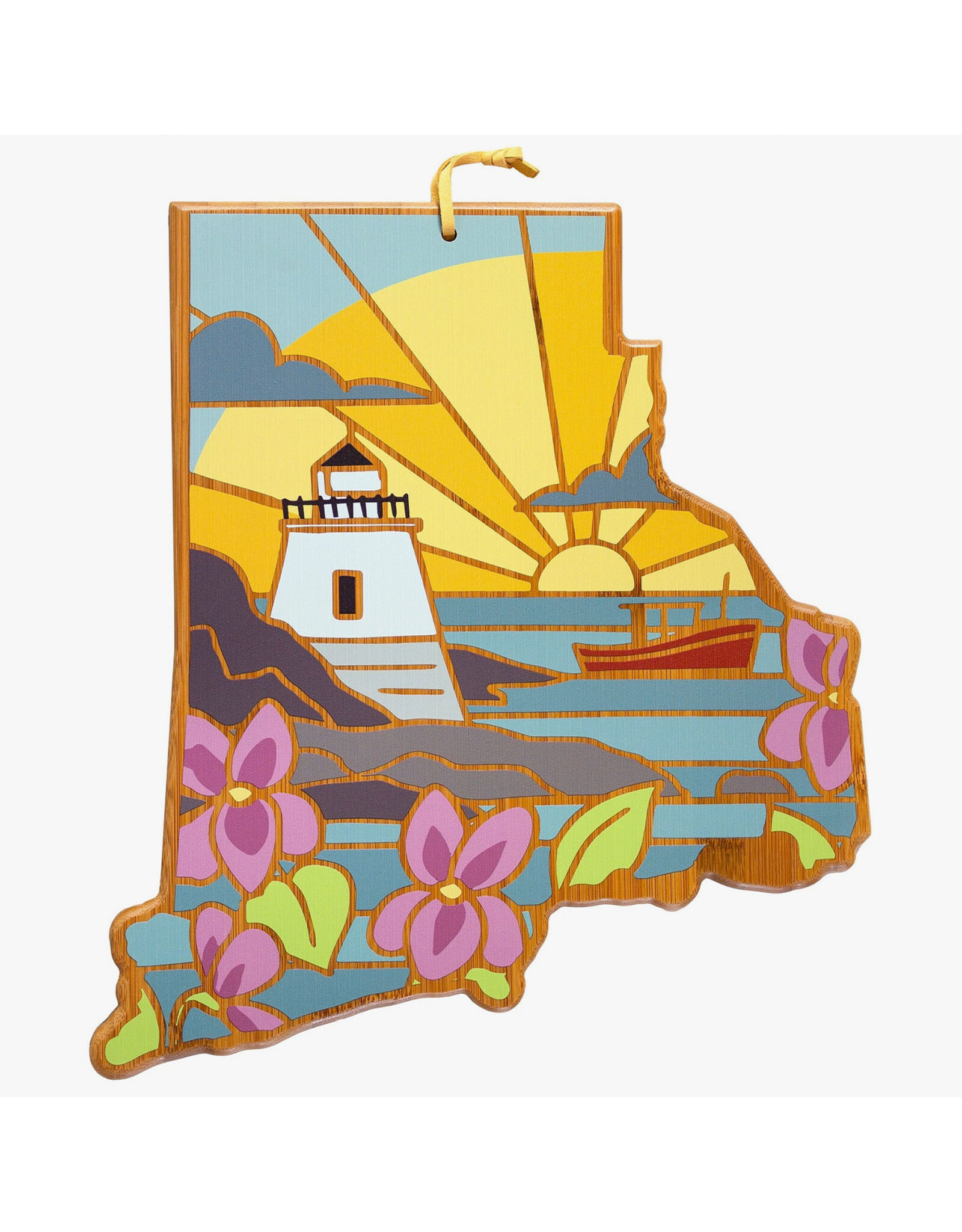Rhode Island Cutting Board with Artwork By Summer Stokes