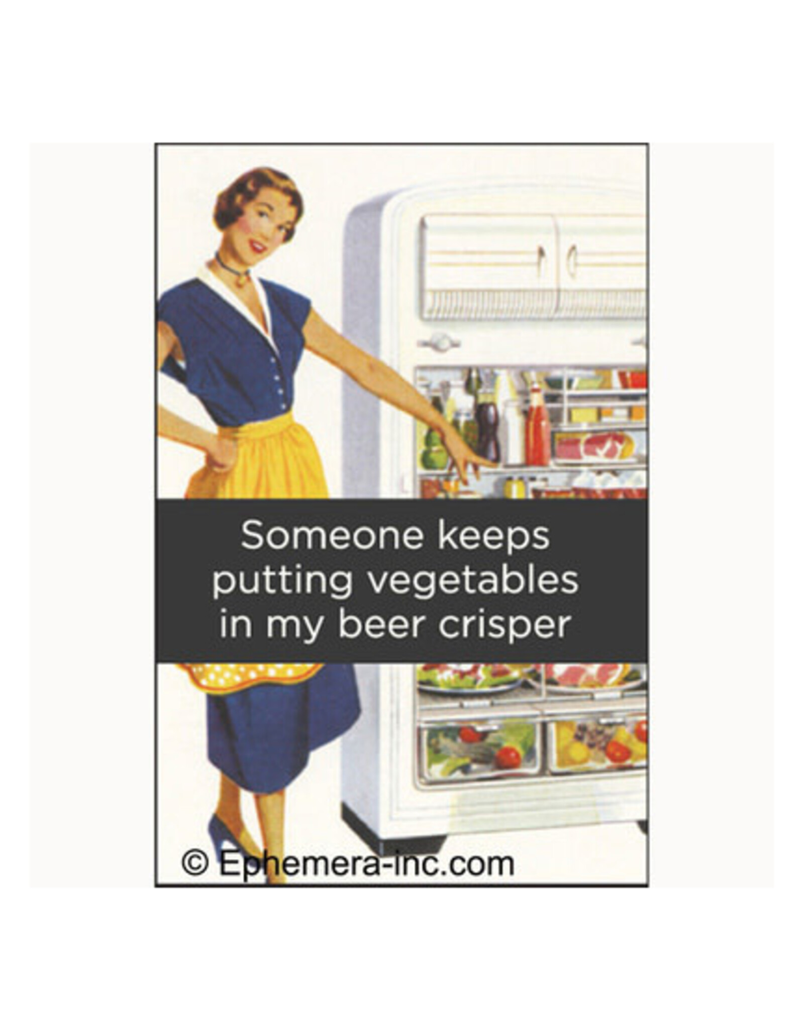 Vegetables in my Beer Crisper Magnet