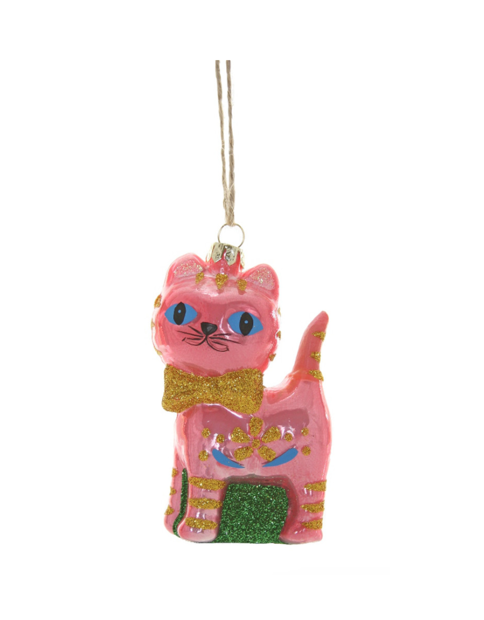 Pink Retro Cat Ornament