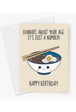 Donburi Curry Bowl Birthday Greeting Card