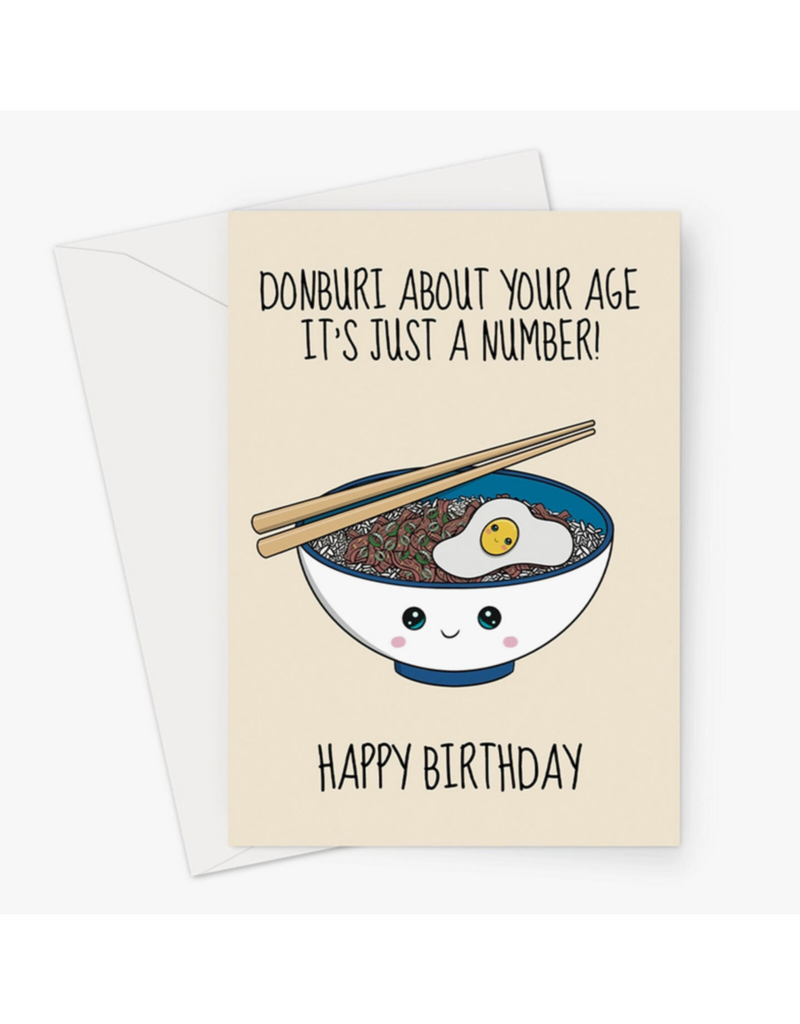 Donburi Curry Bowl Birthday Greeting Card