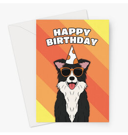 Border Collie Birthday Greeting Card