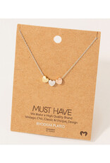 Dainty Three Hearts Necklace - Silver
