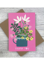 Thank You Flowers in Mug Greeting Card