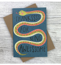 Thankssss for Being Awesssome Snake Greeting Card