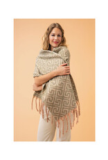 Athena Knitted Scarf - Olive/Petal