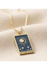 Blue Moon Tarot Card Necklace