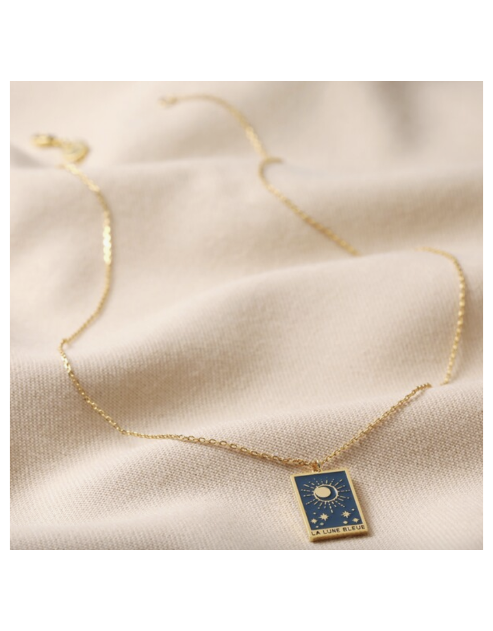 Blue Moon Tarot Card Necklace