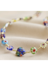 Millefiori Heart Bead Necklace