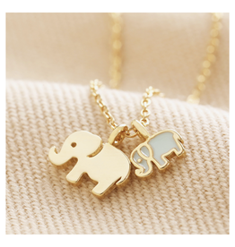 Elephant and Baby Necklace