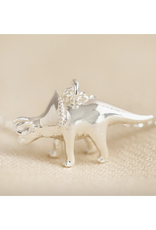 Triceratops Necklace - Silver