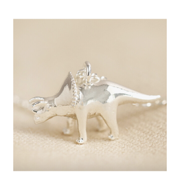 Triceratops Necklace - Silver