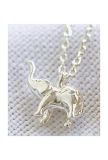 Tiny Elephant Necklace - Silver