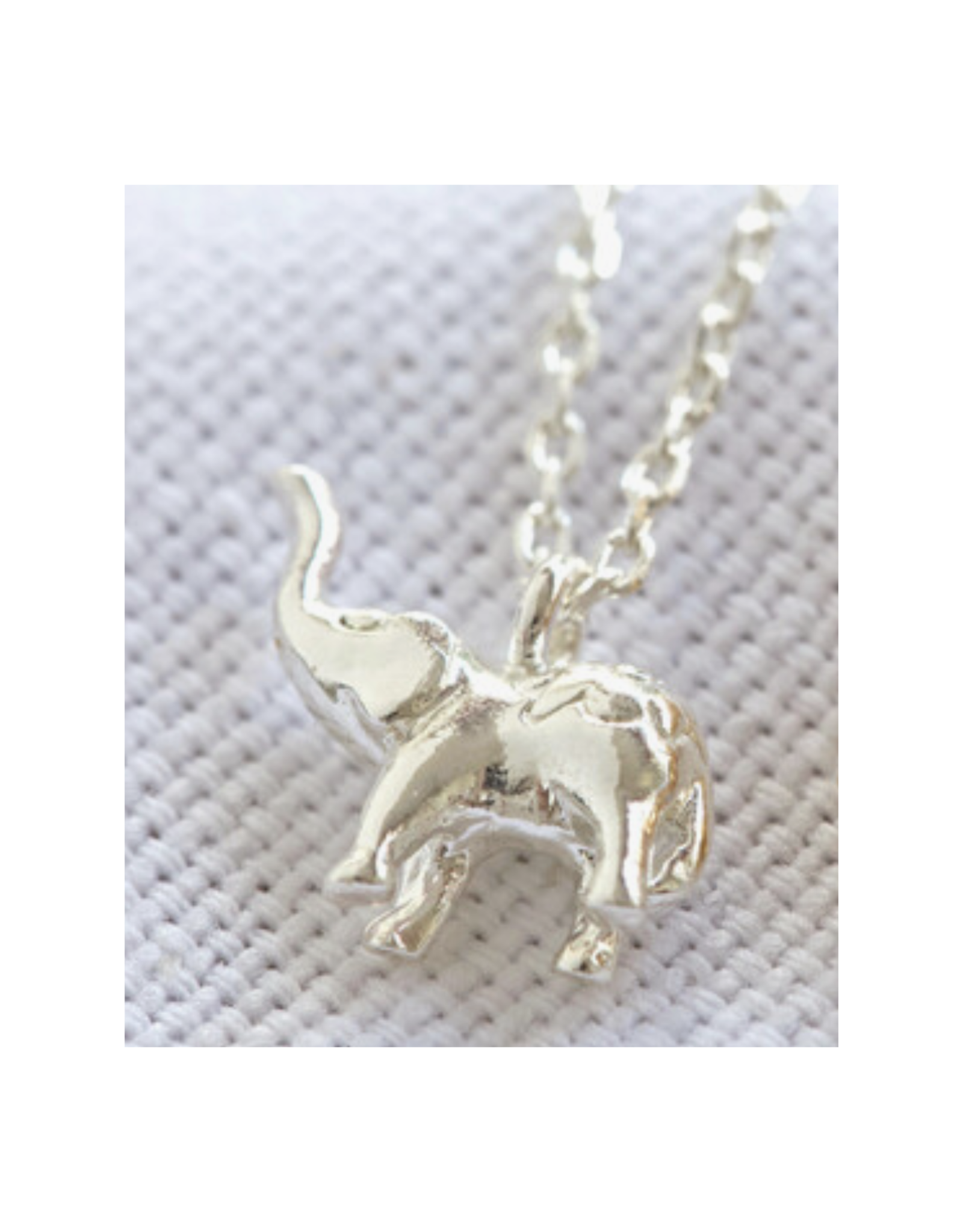 Tiny Elephant Necklace - Silver