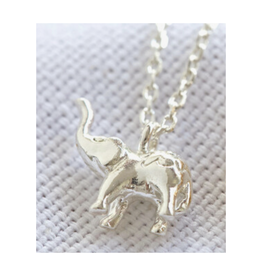 Tiny Elephant Necklace - Silver