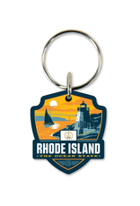 Rhode Island the Ocean State Wooden Key Ring