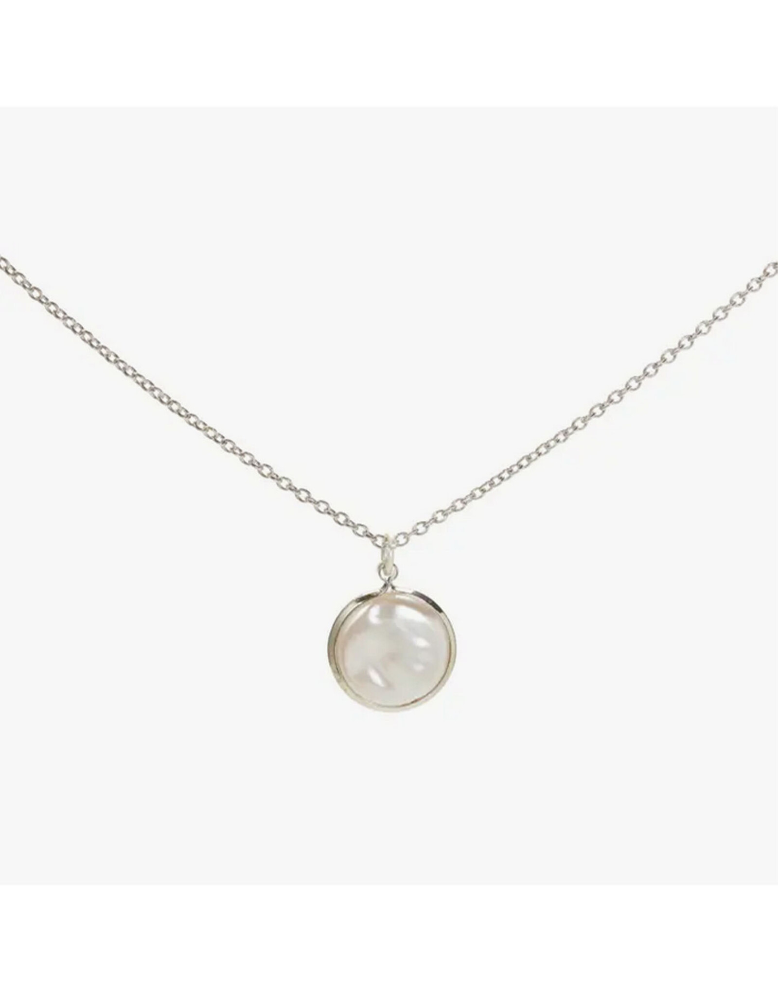 Dainty Fresh Water Pearl Necklace - Silver