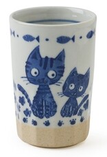 Blue Cats Ceramic Cup