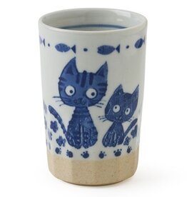 Blue Cats Ceramic Cup