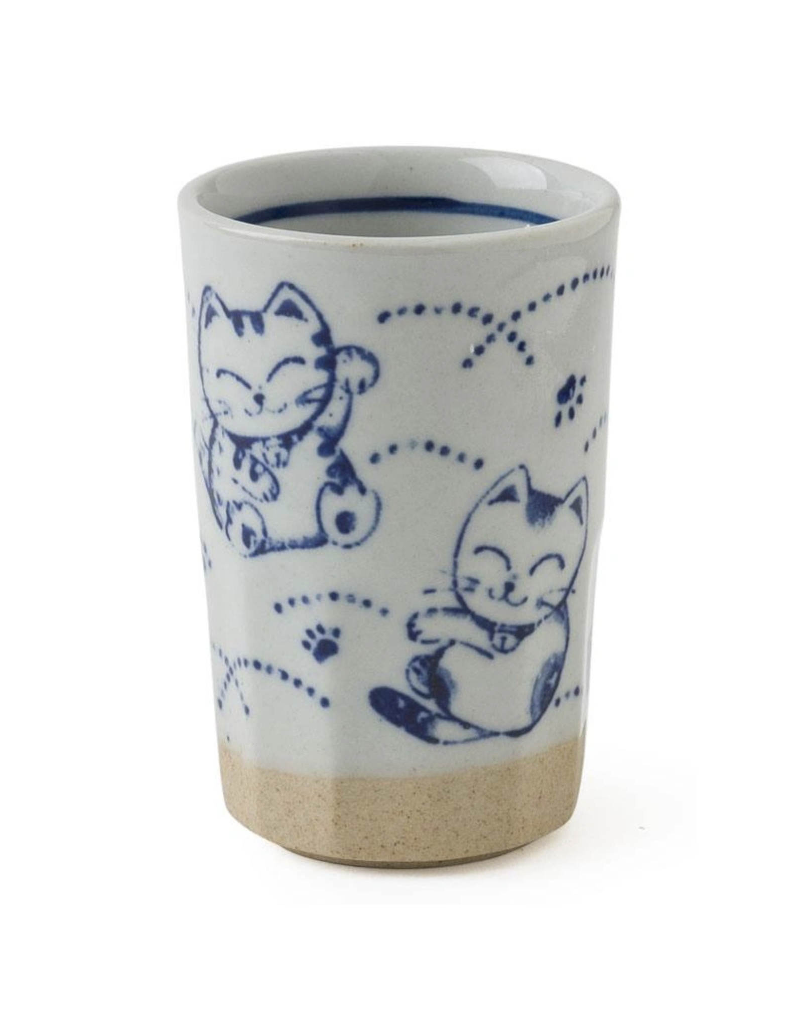 Blue Fortune Cats Ceramic Cup