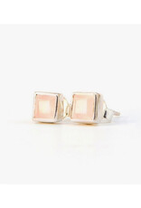 Crystal Waters Stud Earrings - Rose Quartz