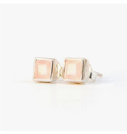 Crystal Waters Stud Earrings - Rose Quartz