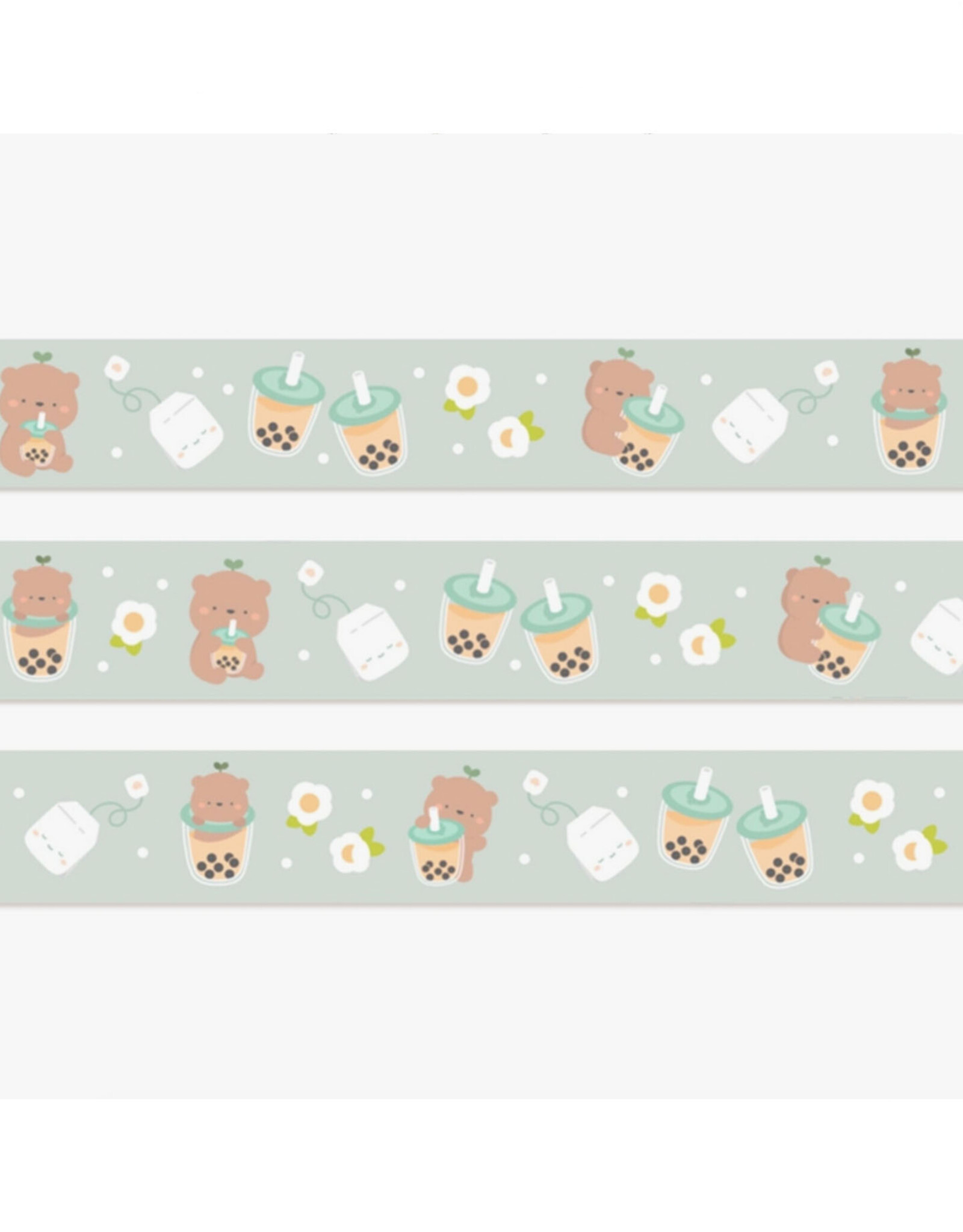Boba Bear Washi Tape - Blue